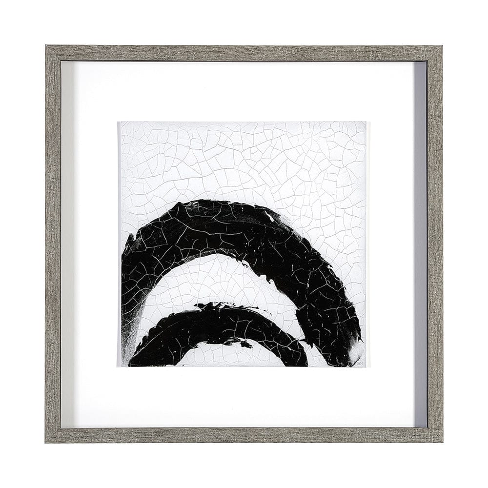 Mercana - Yang White by Mercana Studio a Hand Embellished Textured Framed Art Print Matted under Glass - 13480 view 1