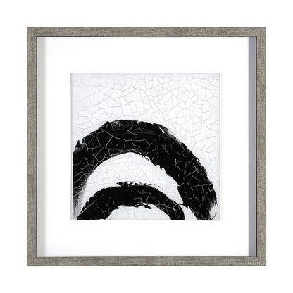Mercana - Yang White by Mercana Studio a Hand Embellished Textured Framed Art Print Matted under Glass - 13480 view 1