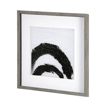 Mercana - Yang White by Mercana Studio a Hand Embellished Textured Framed Art Print Matted under Glass - 13480 view 2