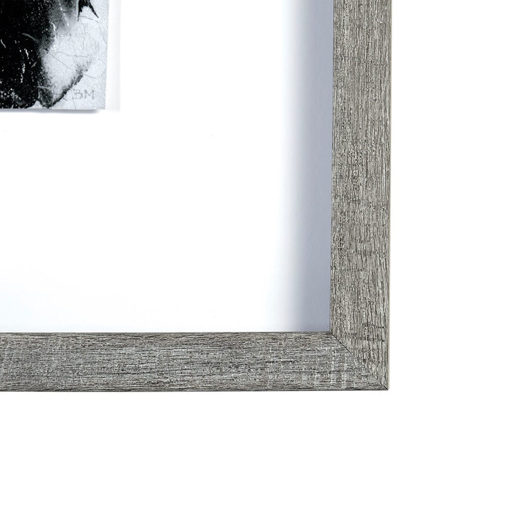 Mercana - Yang White by Mercana Studio a Hand Embellished Textured Framed Art Print Matted under Glass - 13480 view 3