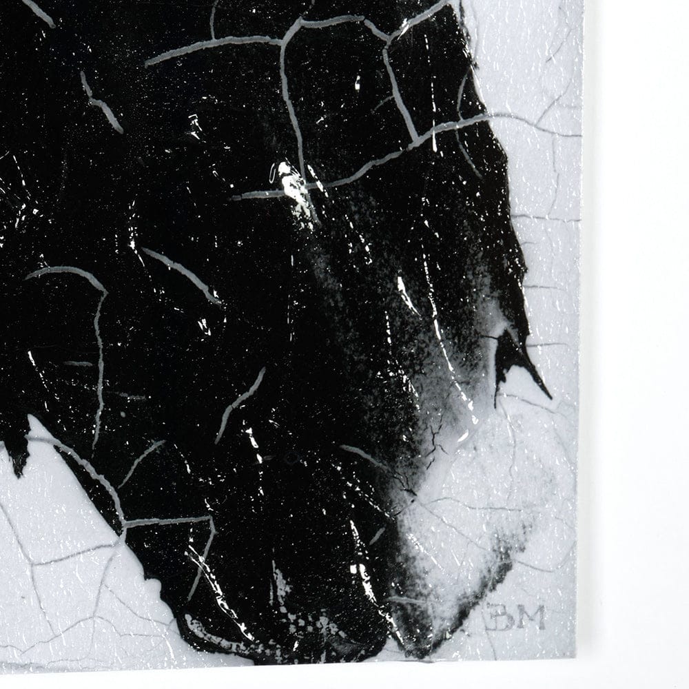 Mercana - Yang White by Mercana Studio a Hand Embellished Textured Framed Art Print Matted under Glass - 13480 view 6