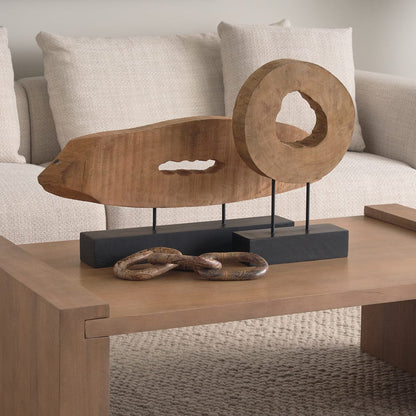 Mercana - Yeadon I 5L x 34W Brown Shaped Oval Wood Object - 57654 view 4