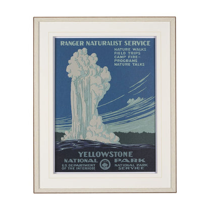 Mercana - Yellowstone National Park by The Vinatage Collection a Framed Art Print Matted under Glass - 15281 view 1