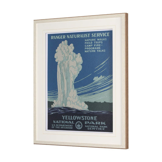 Mercana - Yellowstone National Park by The Vinatage Collection a Framed Art Print Matted under Glass - 15281 view 2