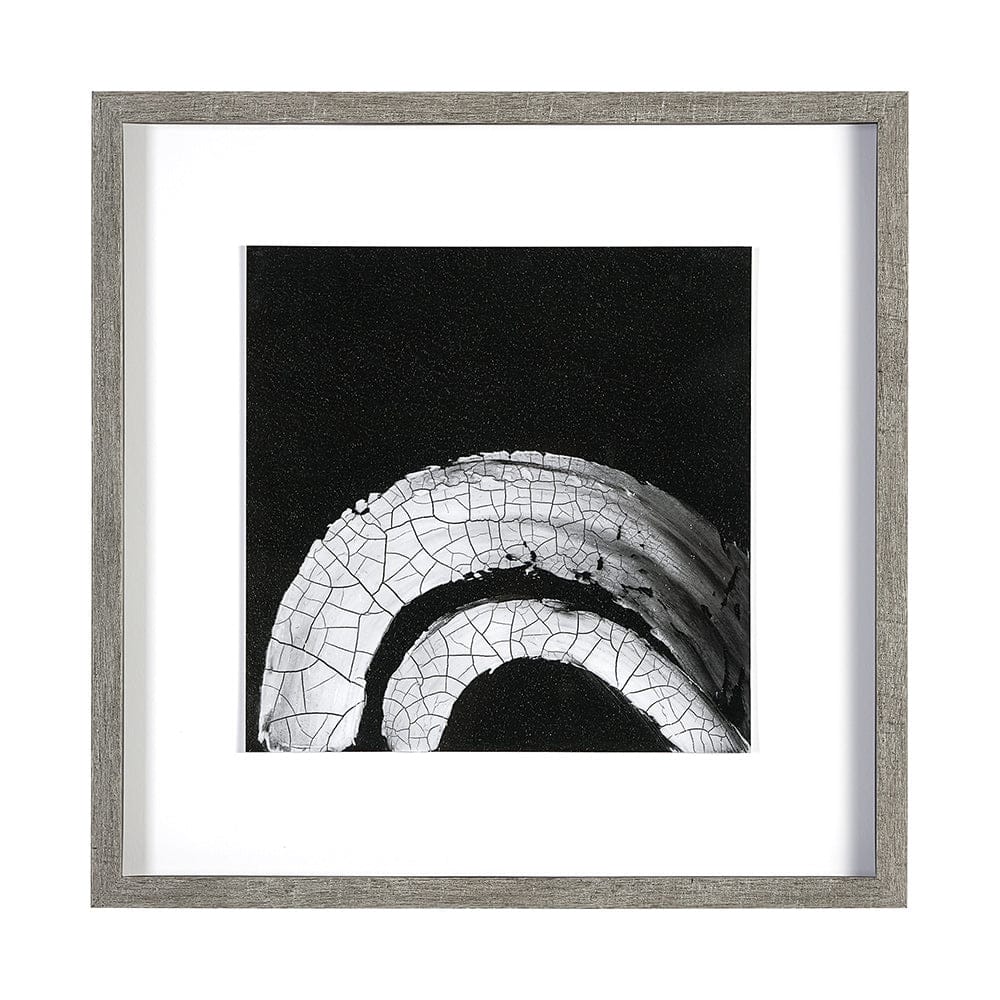 Mercana - Ying Black by Mercana Studio a Hand Embellished Textured Framed Art Print Matted under Glass - 13478 view 1