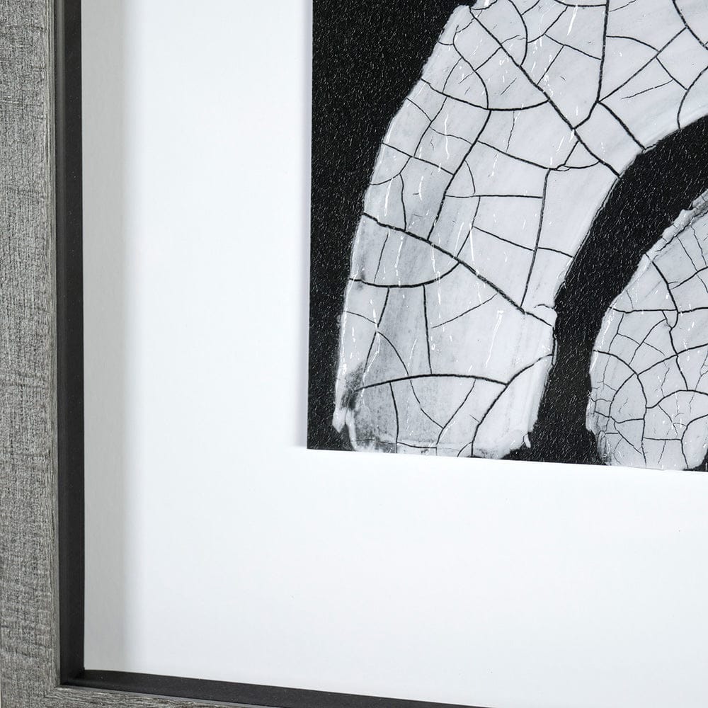 Mercana - Ying Black by Mercana Studio a Hand Embellished Textured Framed Art Print Matted under Glass - 13478 view 5