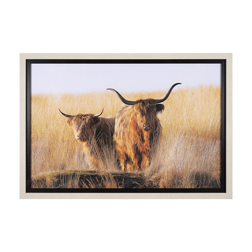 Mercana - Young and Old Highlander by Mercana Studio Hand Embellished Framed Art Print Matted under Glass - 15017 view 1