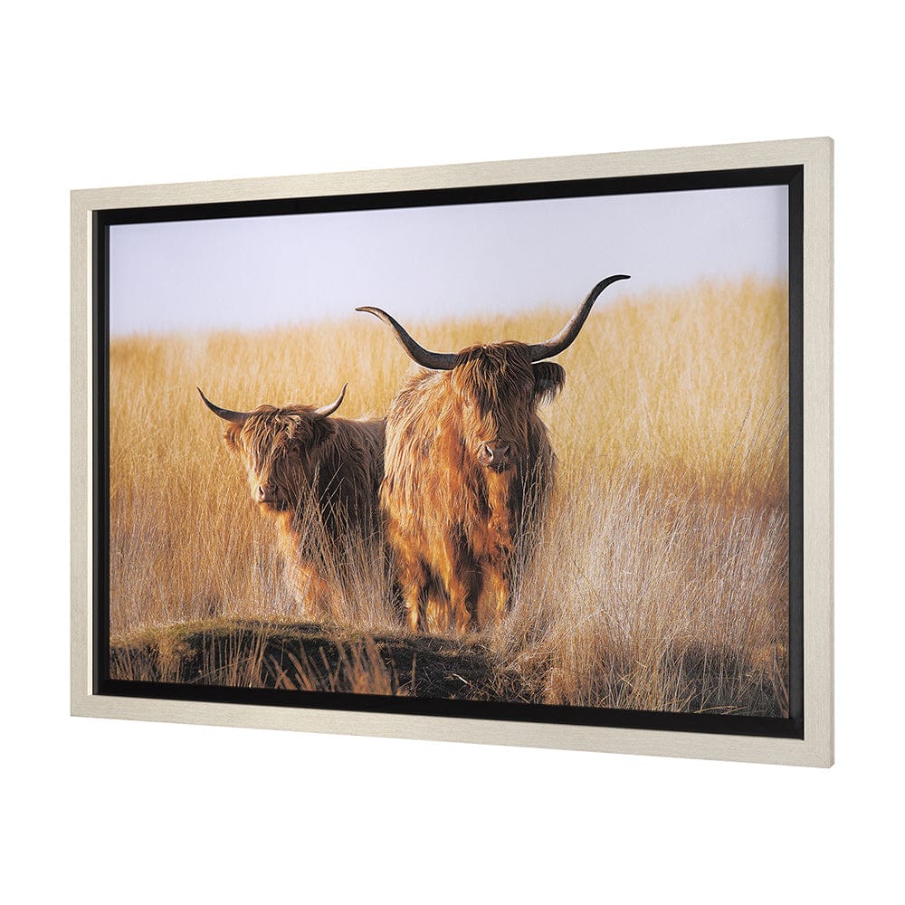 Mercana - Young and Old Highlander by Mercana Studio Hand Embellished Framed Art Print Matted under Glass - 15017 view 2