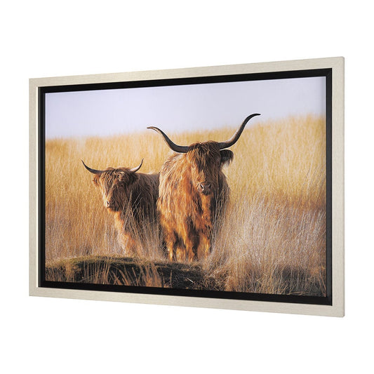 Mercana - Young and Old Highlander by Mercana Studio Hand Embellished Framed Art Print Matted under Glass - 15017 view 2