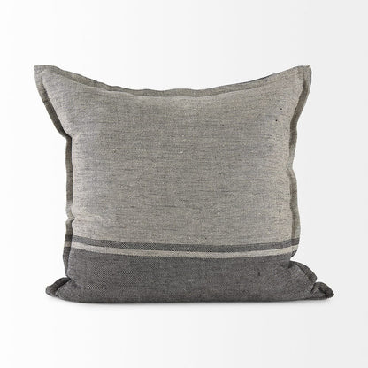 Mercana - Zadie 20L x 20W Light Gray and Dark Gray Fabric Color Blocked Decorative Pillow Cover - 69443 view 2