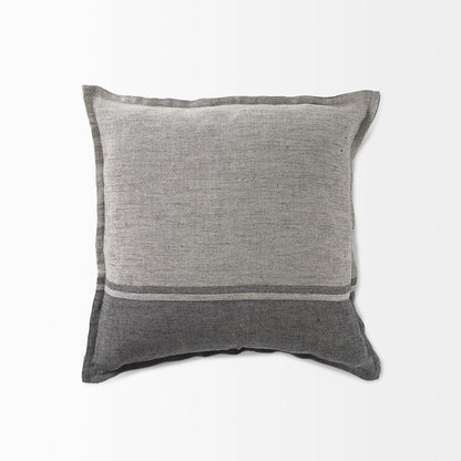Mercana - Zadie 20L x 20W Light Gray and Dark Gray Fabric Color Blocked Decorative Pillow Cover - 69443 view 5