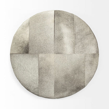 Mercana - Zahavi 36" Gray Hair-On-hide W/Metal Base Ottoman - 69057 view 2