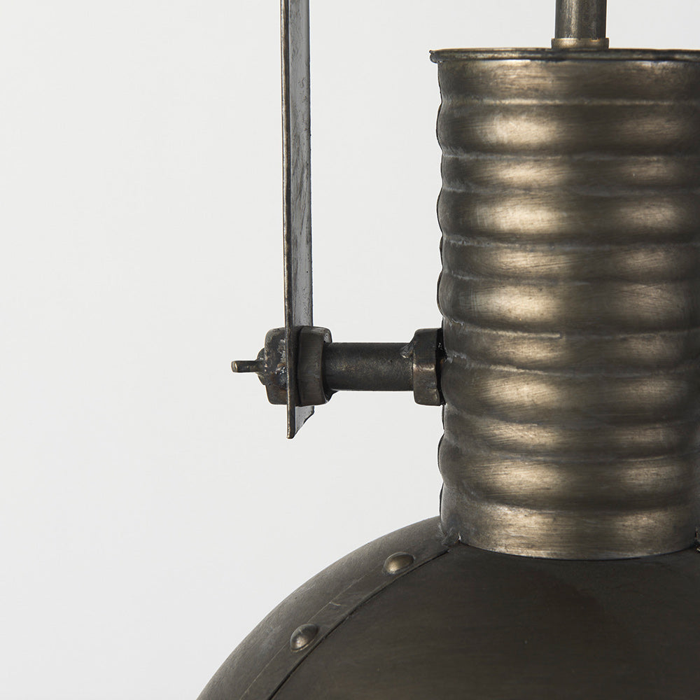 Mercana - Zaio 12.5Lx 12.5W x 18.5H Weathered Antique Gold Metal Caged Bulb Pendant Light - 65130 view 8