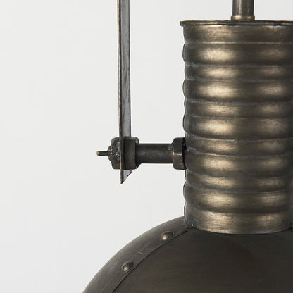 Mercana - Zaio 12.5Lx 12.5W x 18.5H Weathered Antique Gold Metal Caged Bulb Pendant Light - 65130 view 8