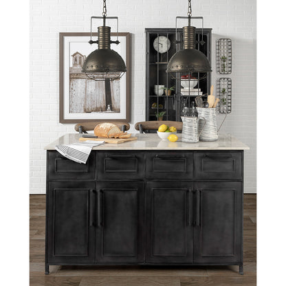 Mercana - Zaio 12.5Lx 12.5W x 18.5H Weathered Antique Gold Metal Caged Bulb Pendant Light - 65130 view 12