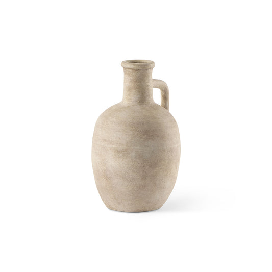 Mercana - Zenni 5.3L x 5.3W x 9.3H Warm Beige Ceramic Vase - 69804 view 1