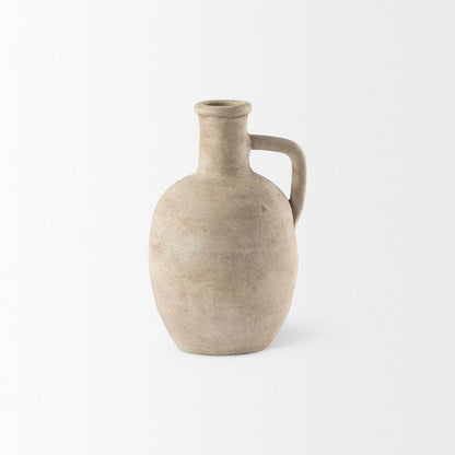 Mercana - Zenni 5.3L x 5.3W x 9.3H Warm Beige Ceramic Vase - 69804 view 3