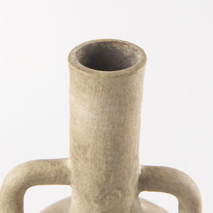Mercana - Zenni 6.1L x 6.1W x 12.0H Warm Beige Ceramic Vase - 69805 view 5