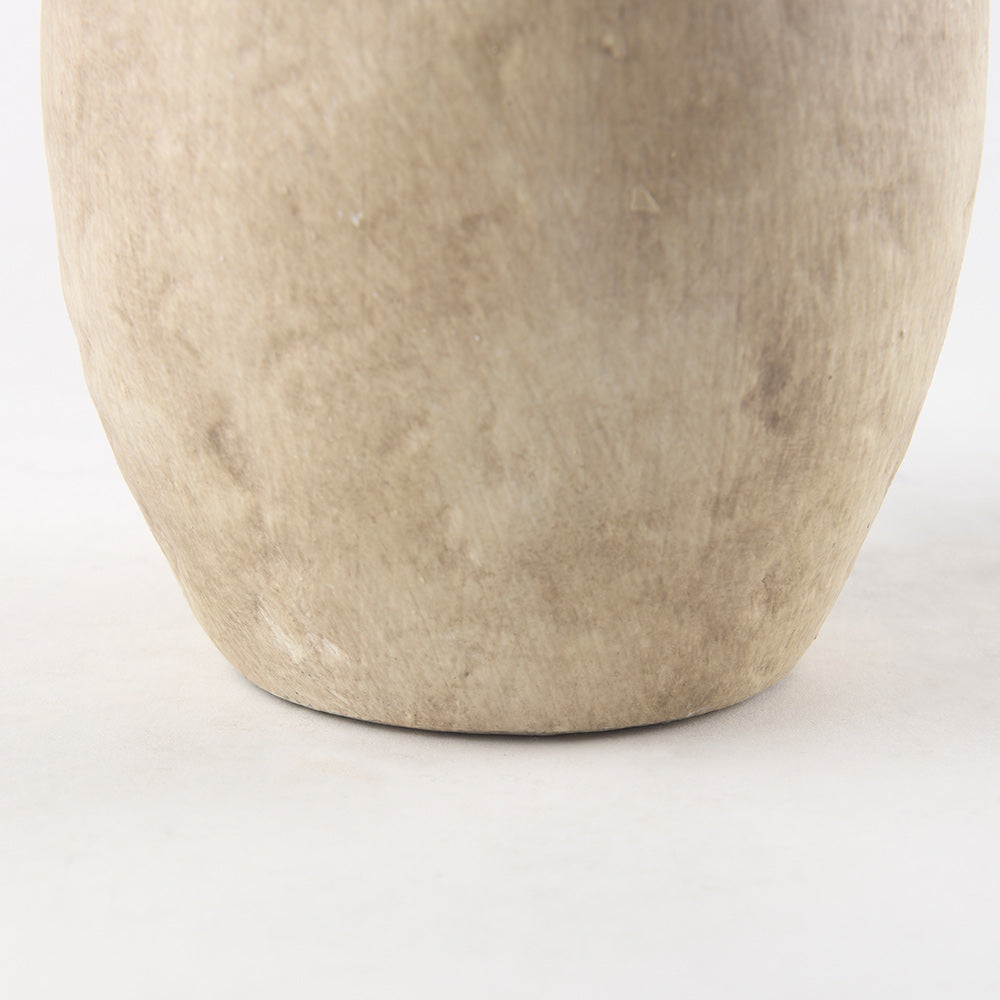 Mercana - Zenni 6.1L x 6.1W x 12.0H Warm Beige Ceramic Vase - 69805 view 7