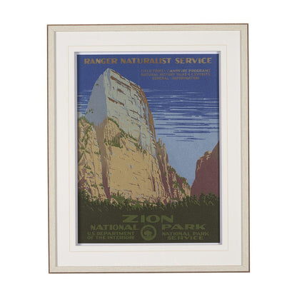Mercana - Zion National Park by The Vinatage Collection a Framed Art Print Matted under Glass - 15282 view 1