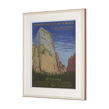 Mercana - Zion National Park by The Vinatage Collection a Framed Art Print Matted under Glass - 15282 view 2