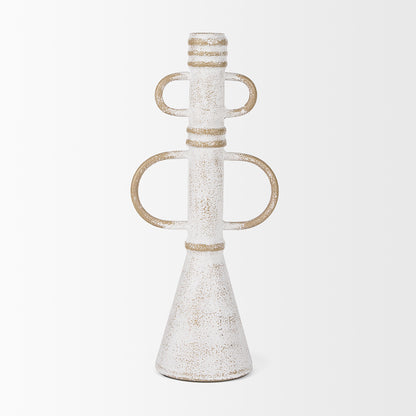 Mercana - Ziva Large Distressed White Metal Sculptural Object - 70535 view 2