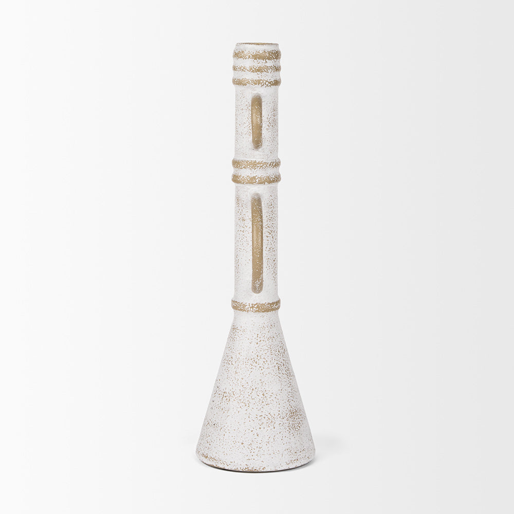 Mercana - Ziva Large Distressed White Metal Sculptural Object - 70535 view 3