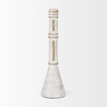 Mercana - Ziva Large Distressed White Metal Sculptural Object - 70535 view 3