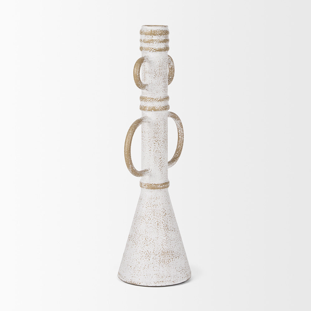 Mercana - Ziva Large Distressed White Metal Sculptural Object - 70535 view 4