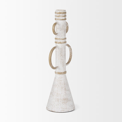 Mercana - Ziva Large Distressed White Metal Sculptural Object - 70535 view 4