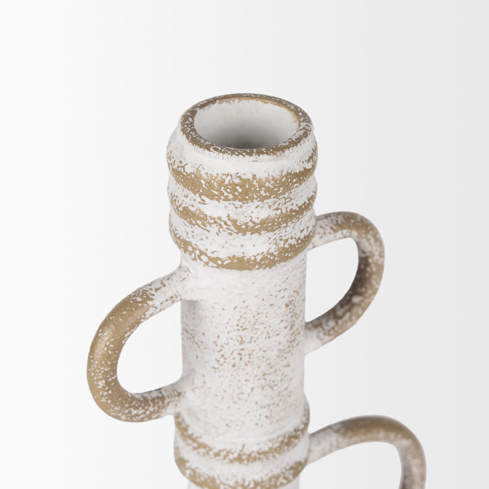 Mercana - Ziva Large Distressed White Metal Sculptural Object - 70535 view 5