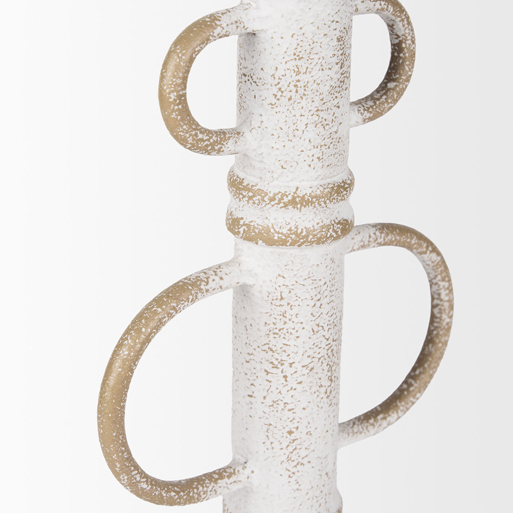 Mercana - Ziva Large Distressed White Metal Sculptural Object - 70535 view 6