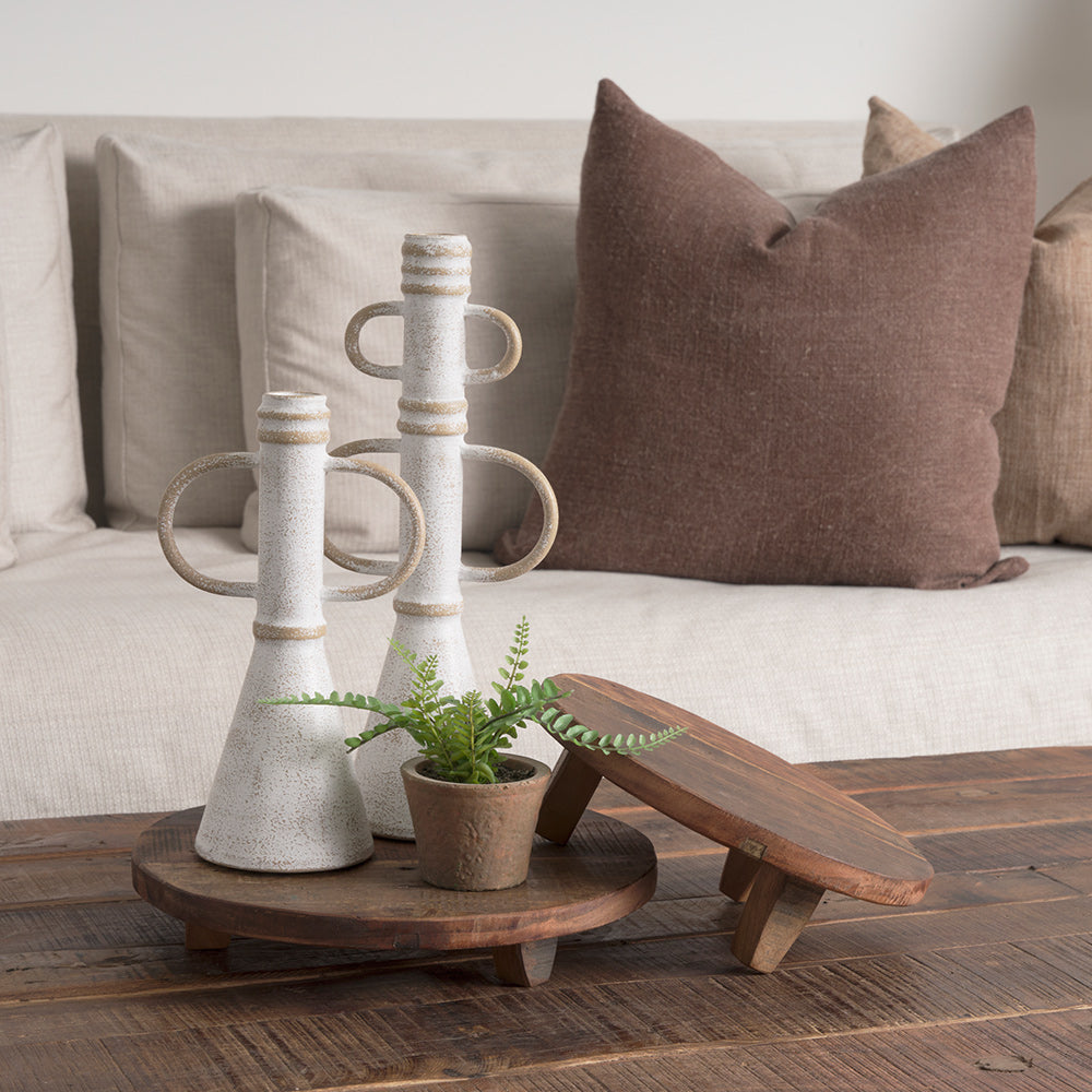 Mercana - Ziva Large Distressed White Metal Sculptural Object - 70535 view 8