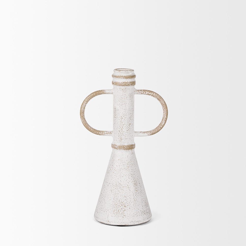Mercana - Ziva Small Distressed Wall White Metal Sculptural Object - 70534 view 2