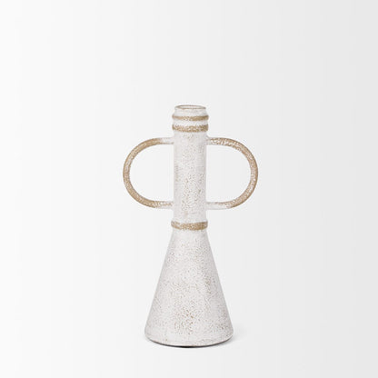 Mercana - Ziva Small Distressed Wall White Metal Sculptural Object - 70534 view 2