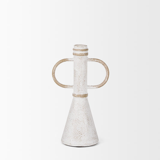 Mercana - Ziva Small Distressed Wall White Metal Sculptural Object - 70534 view 2