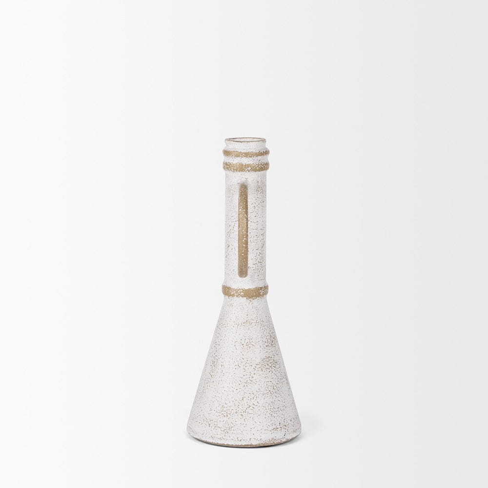 Mercana - Ziva Small Distressed Wall White Metal Sculptural Object - 70534 view 3