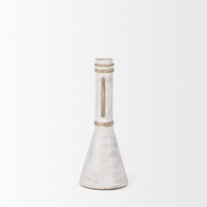Mercana - Ziva Small Distressed Wall White Metal Sculptural Object - 70534 view 3