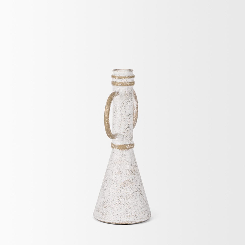 Mercana - Ziva Small Distressed Wall White Metal Sculptural Object - 70534 view 4