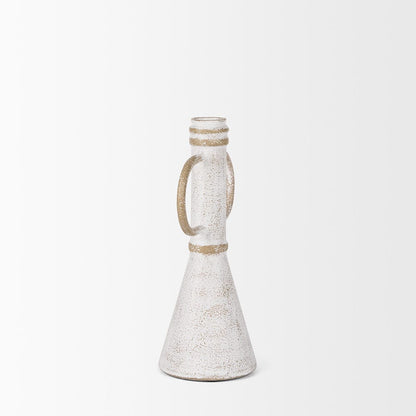 Mercana - Ziva Small Distressed Wall White Metal Sculptural Object - 70534 view 4
