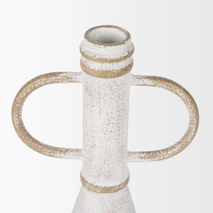 Mercana - Ziva Small Distressed Wall White Metal Sculptural Object - 70534 view 5