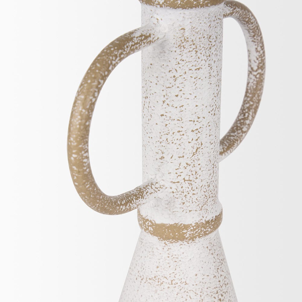 Mercana - Ziva Small Distressed Wall White Metal Sculptural Object - 70534 view 6