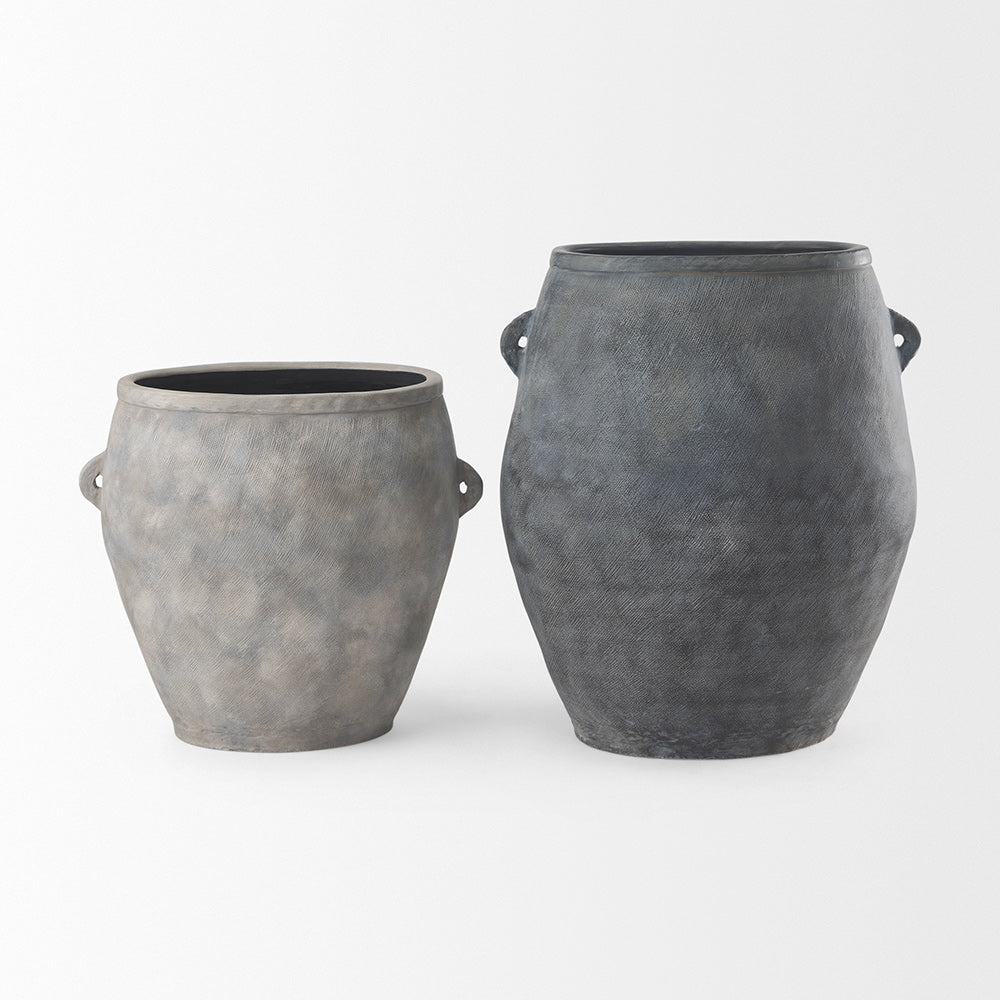 Mercana - Zuma 27.2L x 18.1W x 24.4H Light Gray Ceramic Floor Vase - 69797_CLOSEOUT view 11