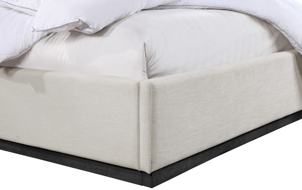 Meridian Furniture - Alfie Beige Linen Textured Fabric Full Bed - AlfieBeige-F veiw 6