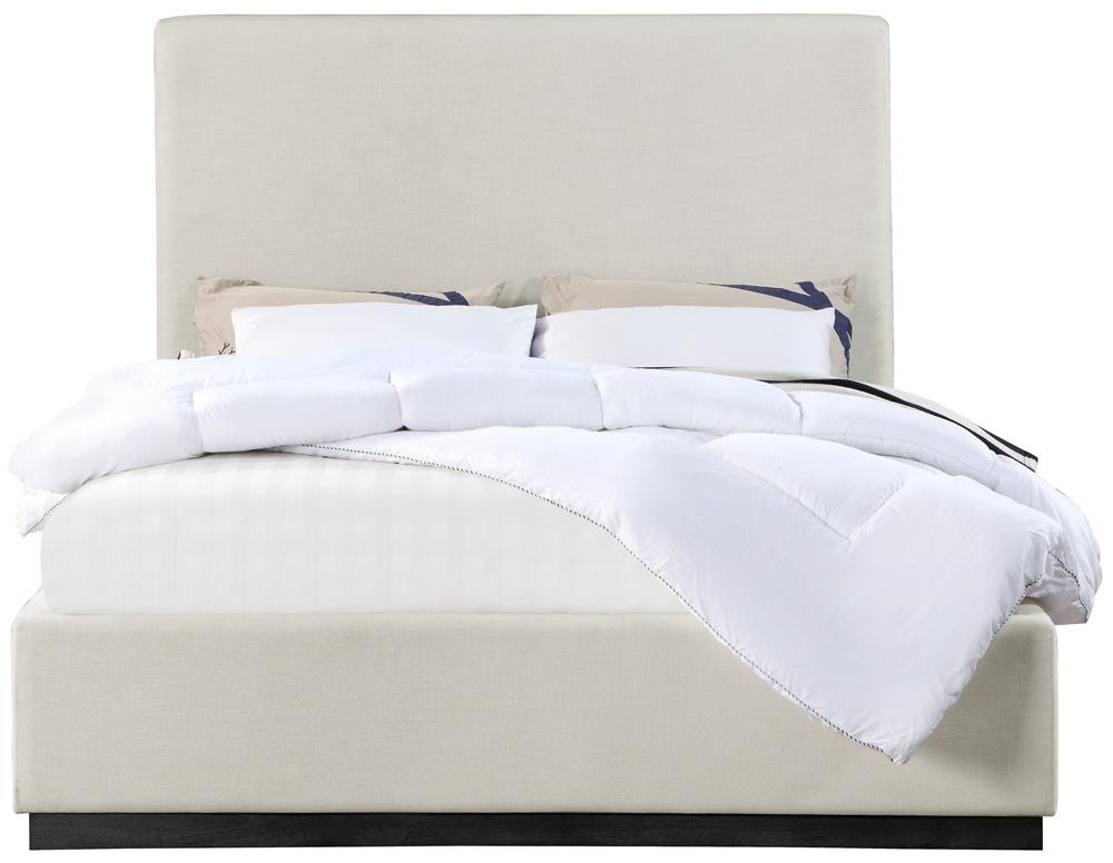 Meridian Furniture - Alfie Beige Linen Textured Fabric King Bed - AlfieBeige-K veiw 3