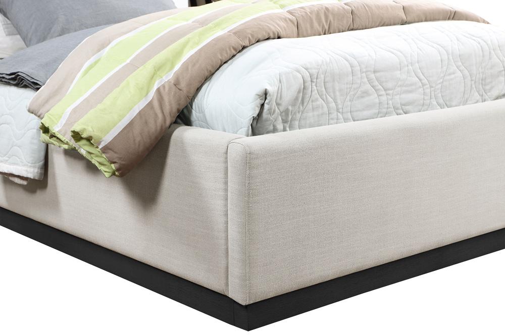 Meridian Furniture - Alfie Beige Linen Textured Fabric Twin Bed - AlfieBeige-T veiw 6