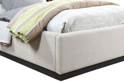 Meridian Furniture - Alfie Beige Linen Textured Fabric Twin Bed - AlfieBeige-T veiw 6
