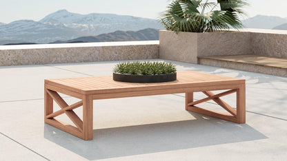 Meridian Furniture - Anguilla Natural Teak Outdoor Coffee Table - 352-CT veiw 2