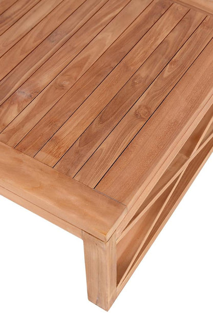 Meridian Furniture - Anguilla Natural Teak Outdoor Coffee Table - 352-CT veiw 5