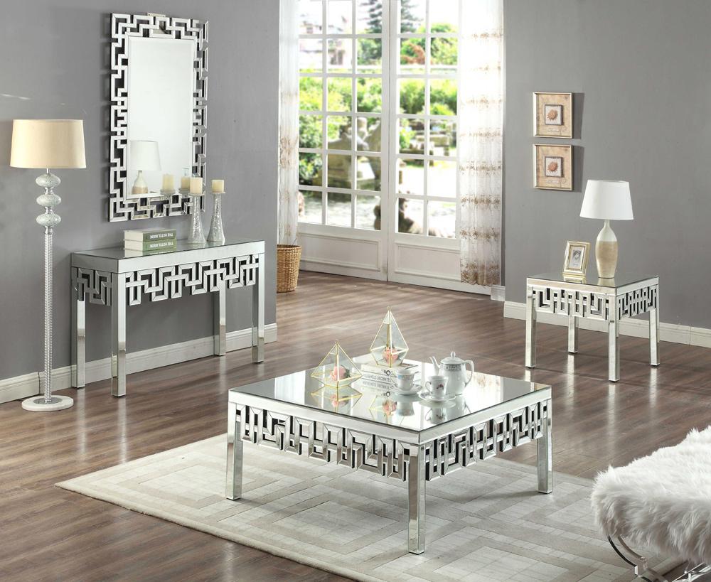 Meridian Furniture - Aria Mirrored End Table - 412-E veiw 3